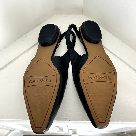 NEW Franco Sarto leather black slingback flats 6.5 - Picture 7 of 7